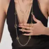 Wholesale Geometric Y-Necklace Lariat Necklace For Women In 304 Stainless Steel With PVD Coated 18K Gold Plating Featuring Waterproof Non Tarnish Finish