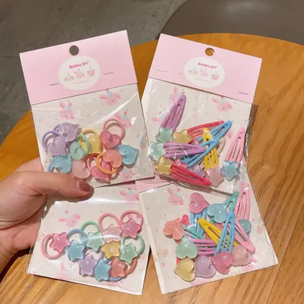oly-5224d18f543e6c3cd677fa90468c886c Wholesale Mini Star Thumb Jelly Hair Clips Girls Mini Elastic Hair Bands Festive Resin Hair Accessories For Everyday Cute Female Children