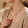 Wholesale 304 Stainless Steel Pearl Necklace, Vintage Jewelry, Multi-layered Wear