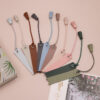 Wholesale leather tassel bookmark printable book reading paging device with lanyard double-sided bookmark