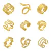 Wholesale Titanium Steel Oil Pressed Ring Women's Non-Fading Unique Design Stainless Steel Jewelry Geometric Pattern Couple Rings