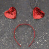 oly-52361f2cef3acc5545482b6da939aef1 Wholesale Valentine's Day Red Love Party Sequin Headband Peach Heart Buckle Factory