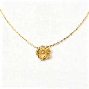 18k gold necklace / All-over stainless steel + 18k gold plating