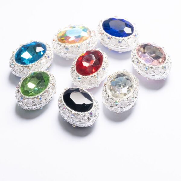 Wholesale Alloy Crystal Western Princess Series Straight Hole Multi-color Optional Aperture 2.0mm Diy Mobile Phone Chain Bag Chain Pen