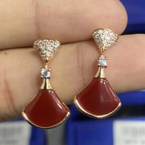 S019-champagne gold + red agate
