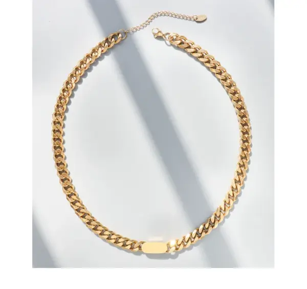Wholesale PVD Coated Real Gold Plated 18K Gold Solid Color 304 Stainless Steel Fashion Waterproof Non Tarnish Jewelry Set