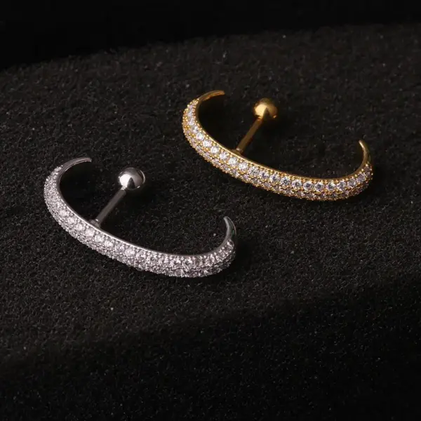 Wholesale Ear Cartilage Rings & Studs Novelty Geometric Copper Zircon