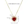 Wholesale 1 Piece Elegant Luxurious Shiny Heart Shape Polishing Plating Inlay Copper Zircon Pendant Necklace
