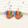 Wholesale Thanksgiving Turkey Feather Acrylic Earrings Women's Fashion Colorful Animal Ear Jewelry Handmade Craft Holiday Style