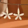 Wholesale Exaggerated Petal Hook Earrings Floral Versatile Personality Women's Cute Geometric Pattern Copper Material High-End Trendy