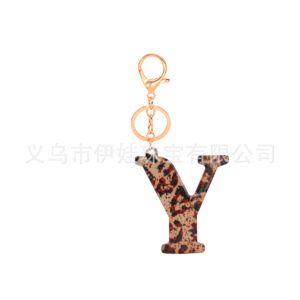 Y / Leopard print letters