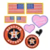 Wholesale 1 Piece 1 Set Letter American Flag Retro Classic Style Felt Clothing Sticker Patches