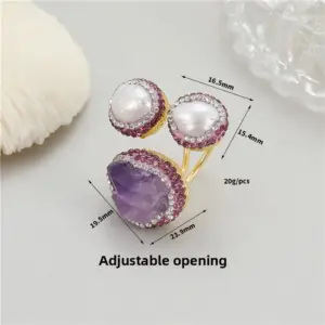 K-0867 (Amethyst + Baroque Pearl)
