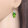 oly-52934fa4b01821c865b4cce38427f98f Wholesale Cross Border St. Patrick's Holiday Clover Hat Frog Acrylic Earrings Cartoon Funny Earrings