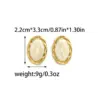 Wholesale Vacuum Electroplating (In Furnace) 18K Gold Plated Geometric Pattern Wreath 304 Stainless Steel Casual Elegant Ethnic Style Bohemian Style (Floral Print) Women's Earrings
