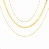 Wholesale Titanium Steel Hip-Hop Solid Color Plating Layered Necklaces