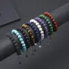 Wholesale Simple Style Multicolor Agate Tiger Eye Lapis Lazuli Bracelets