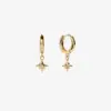 Wholesale 1 Pair Modern Style Star Plating Inlay Copper Zircon 18K Gold Plated Drop Earrings