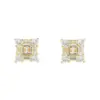 Wholesale Square Zircon Stud Earrings Women's Simple Mix Match Copper Hiphop Style Ear Jewelry Print Other