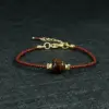 Wholesale Geometric Beaded Chain Bracelet With 18K Real Gold Plated Glass Beads, 0.03µm Thickness, Unisex Design
