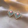 Wholesale Heart Shape Enamel Stud Earrings For Women In Copper Alloy Featuring Copper Posts