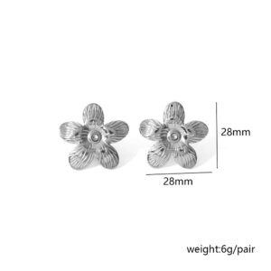 28mm silver petals