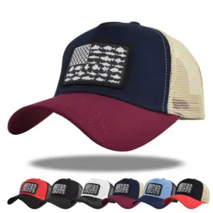 Wholesale Unisex Modern Style Classic Style American Flag Curved Eaves Baseball Cap