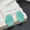 Wholesale Water Droplets Stud Earrings For Women In 304 Stainless Steel Featuring Waterproof Non Tarnish Water Plating With Golden Plated Finish