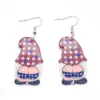 Wholesale Acrylic Earrings American Independence Day Flag Dwarf Style Geometric Pattern Cartoon Character Women's Jewelry
