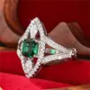 Wholesale Geometric Women’s Ring In Copper With White K Water Plating, Claw Setting Featuring Zircon Inlay