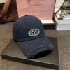 Wholesale D standard letter baseball cap ripped hat popular brand Celebrity Celebrity same style peaked cap spring and summer sun protection hat