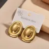 Wholesale Geometric Heart Shaped Stainless Steel 304 Electroplated Ear Studs Style Fashion Jewelry Accessories