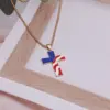 Wholesale American Flag Enamel Necklace In Alloy, Unisex Design With Sweet Style