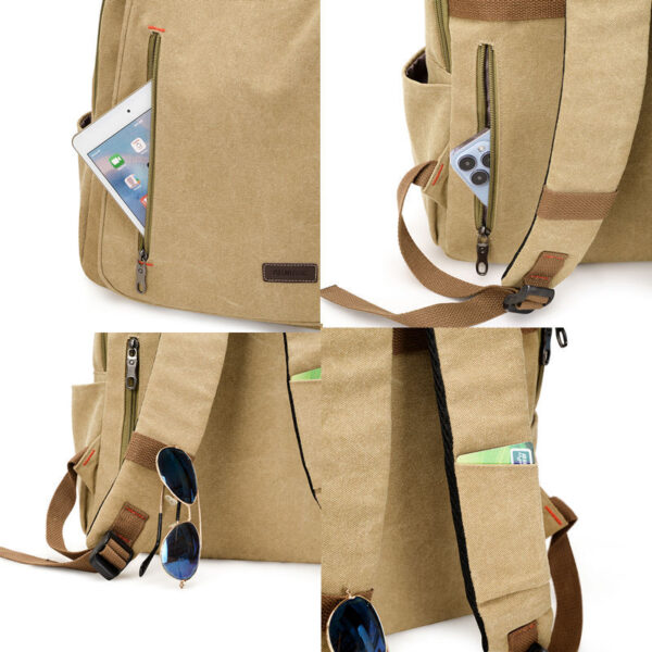 Wholesale Backpack Women's Bag Simple Casual Male Student School Bag Canvas Bag Large Capacity Ins Style Computer Bag Backpack