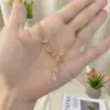 Wholesale Butterfly Inlay Pendant Necklace For Women In Copper With 18K Real Gold Plated Water Plating And Artificial Rhinestones On Cable Chain