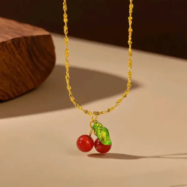 Wholesale Luxurious Stainless Steel Jewelry Set For Women Heart-shaped Water Drop Bell Earrings Necklace Collarbone Chain Fashion Irregular Design Handmade Light Luxury Style