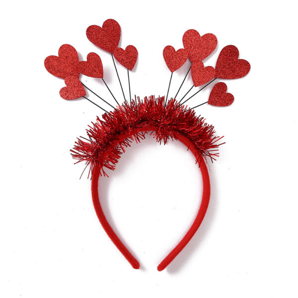 oly-53728d8e05b2f777e421319fc10f100b Wholesale Hair Hoop Valentine's Day Red Sequins Love Headband Holiday Party Decoration Headwear