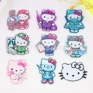 oly-53741c71af922e739d1136215a102422 Wholesale loose powder cartoon nurse rabbit jewelry acrylic pin DIY patch accessories