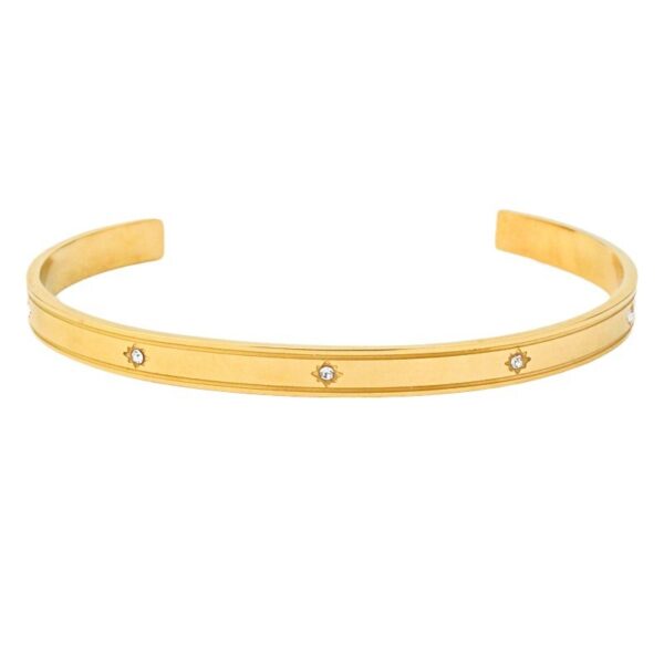 Wholesale -selling retro titanium steel bracelet diamond-encrusted high-end sense ladies bracelet light luxury imitation shell jewelry stainless steel jewelry