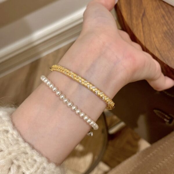 oly-53855ba98dbb60cf6b1b09144cfe7ed0 Wholesale Italian ~ vintage French Brushed Wheat Ear Woven Bracelet Female Niche Design Exquisite Fashion High-end Sense