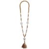 Wholesale Bohemian Dress Accessories Wooden Beads Tassel Pentagonal Stars Butterfly Long Necklace Vintage Artistic Beach Jewelry