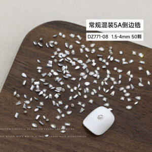 White conventional 5a beveled zirconium mixed (dz771-08)