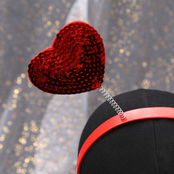oly-53a86acd857eb0396266071cb660ce59 Wholesale Valentine's Day Red Love Party Sequin Headband Peach Heart Buckle Factory