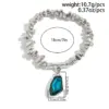 Wholesale Copper Alloy Acrylic Crystal Micro Inlaid Gemstone Ring Bracelet Simple Trendy KC Gold Plated Snake Chain Jewelry