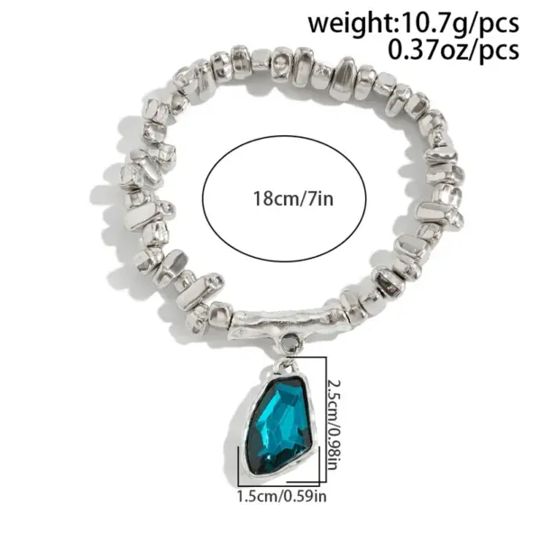 Wholesale Copper Alloy Acrylic Crystal Micro Inlaid Gemstone Ring Bracelet Simple Trendy KC Gold Plated Snake Chain Jewelry