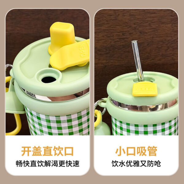 Wholesale Large Capacity Portable Handle Stainless Steel Thermos Cup Girls' Office Double Drinking Coffee Cup Outdoor Ice Bullet Car Cup