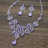 Wholesale Women Jewelry Set Earrings Jewelry Gold Plated Red/Blue/Purple Suitable for Party Wedding