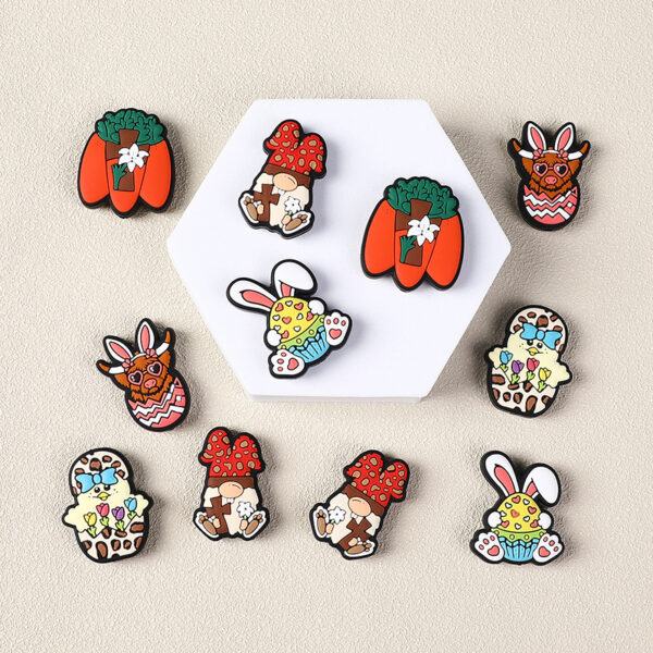 oly-53cb1f34880a71f7d5260fa5c41f3e94 Wholesale Baby and baby products pacifier chain beaded accessories cartoon rabbit silicone beads Easter cross silicone beads