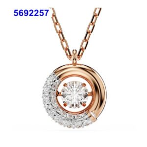Half diamond smart rose gold necklace