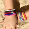 Wholesale jewelry beach style color Taylor friendship soft pottery bracelet female elastic rope bracelet